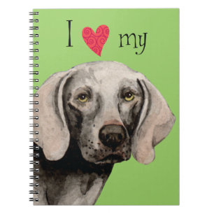 Carnet J'aime mon Weimaraner