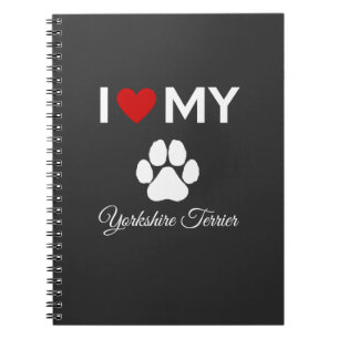 Carnet J'aime mon Yorkshire Terrier chien texte personnal