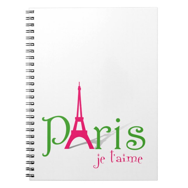 Carnet J'aime Paris (Devant)