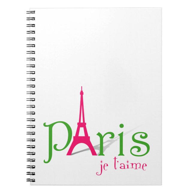 Carnet J'aime Paris (Devant)