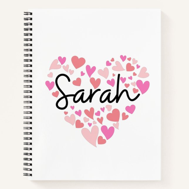 Carnet J'aime Sarah (Devant)