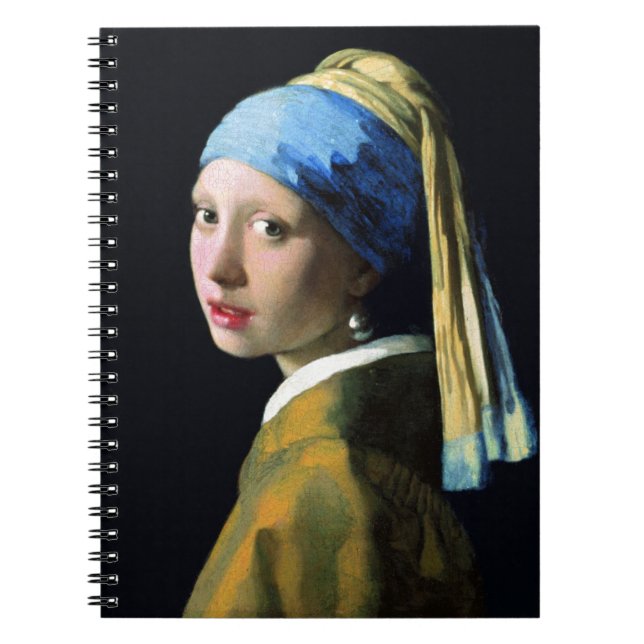 Carnet Jan Vermeer Girl Avec Une Perle Élevant L'Art Baro (Devant)
