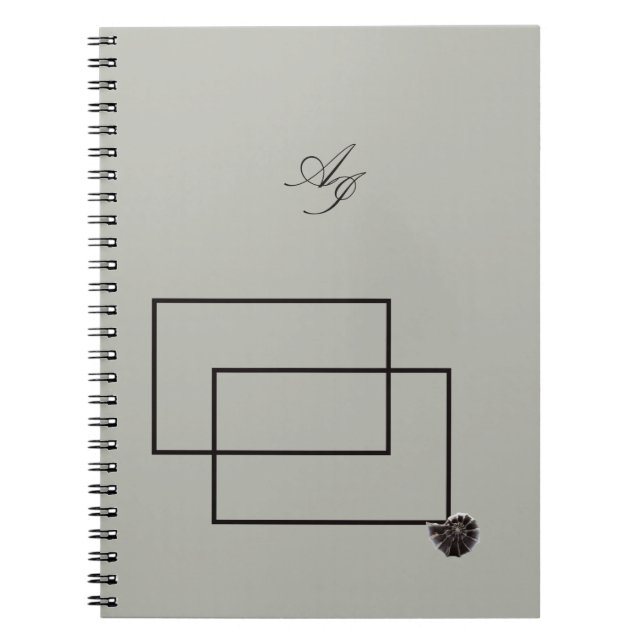 Carnet Japandi mer vie côtière beige neutre monochrome (Devant)