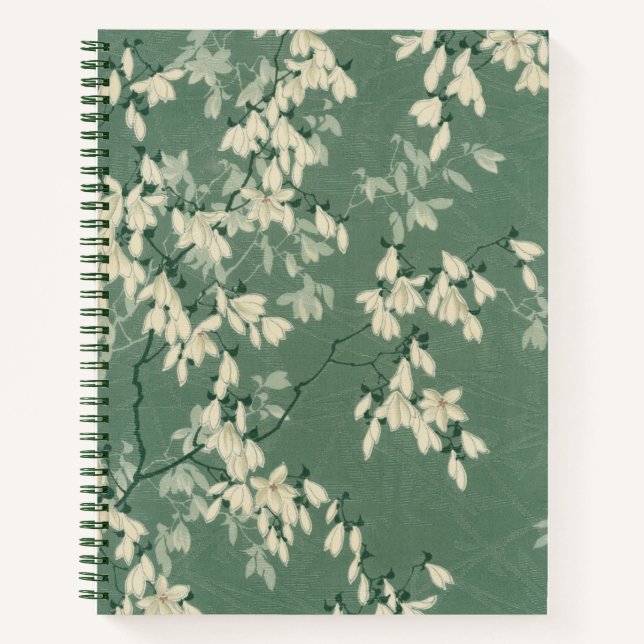 Carnet japonais Green Magnolia 8,5x11" (Devant)