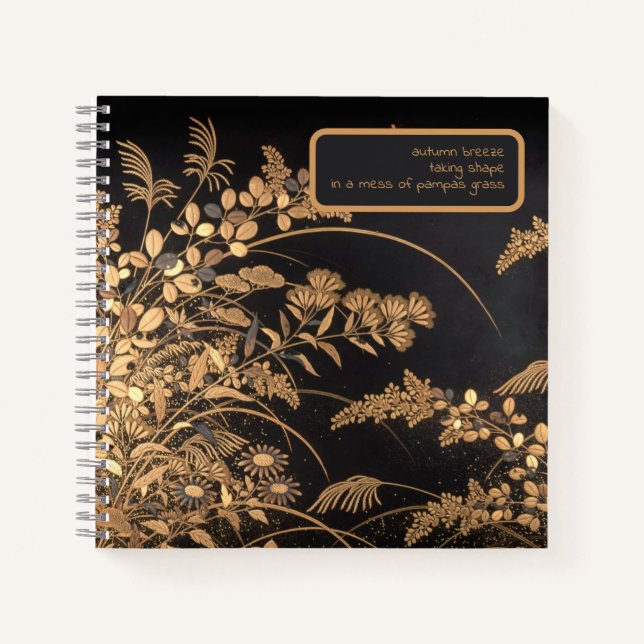 Carnet japonais Kigin Haiku - Art d'automne (Devant)