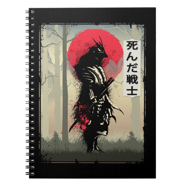 Carnet Japonais mort Samurai Guerrier Japon Swordsman (Devant)