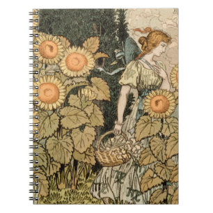 Carnet Jardin Art nouveau de tournesol Femme Grasset