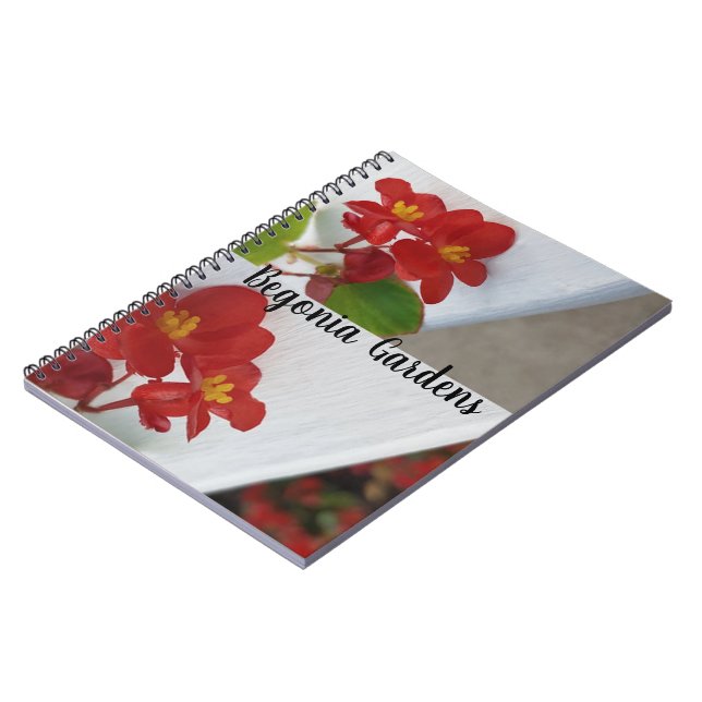 Carnet Jardin aux fleurs de Begonia (Côté gauche)