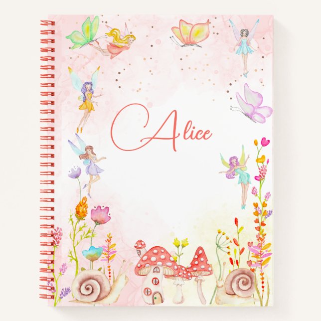 Carnet Jardin de fleurs aquarelle enfants (Devant)