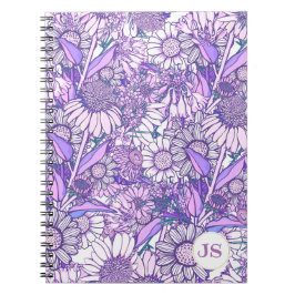Carnet Jardin de fleurs sauvages australiennes violettes