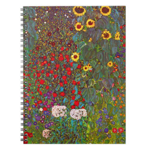 Carnet Jardin de la ferme Gustav Klimt avec des tournesol