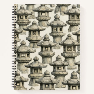 Carnet Jardin de Lanternes en Pierre Japonaises