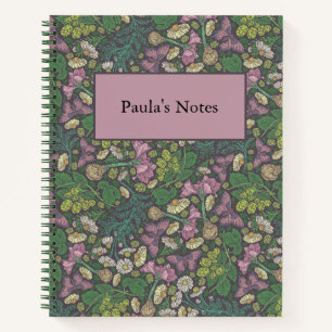 Carnet Jardin de marguerites blanches victoriennes papill