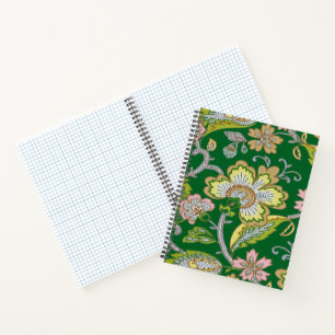 Carnet Jardin de Paisley Broderie Florale Stylisée