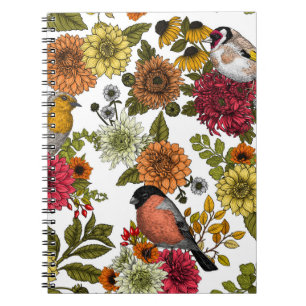 Carnet Jardin d'oiseaux et de fleurs 1