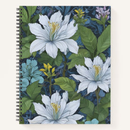 Carnet Jardín en Azul y Blanco