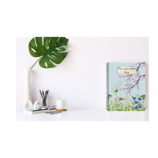 Carnet Jardin en fleurs de cerisiers