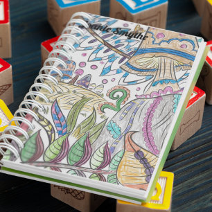 Carnet Jardin enchanté avec les champignons magiques