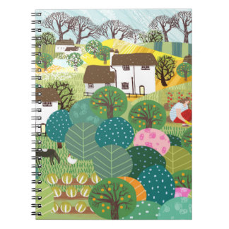 Carnet Jardin, ferme, nature et campagne. illu vintage