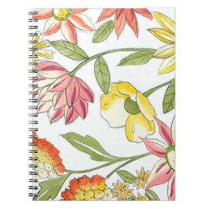 Carnet Jardin fleuri avec Arrière - plan blanc