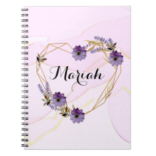 Carnet Jardin fleuri pourpre