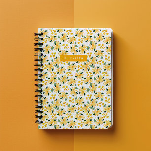Carnet Jardin Floral Jaune Personnalisé