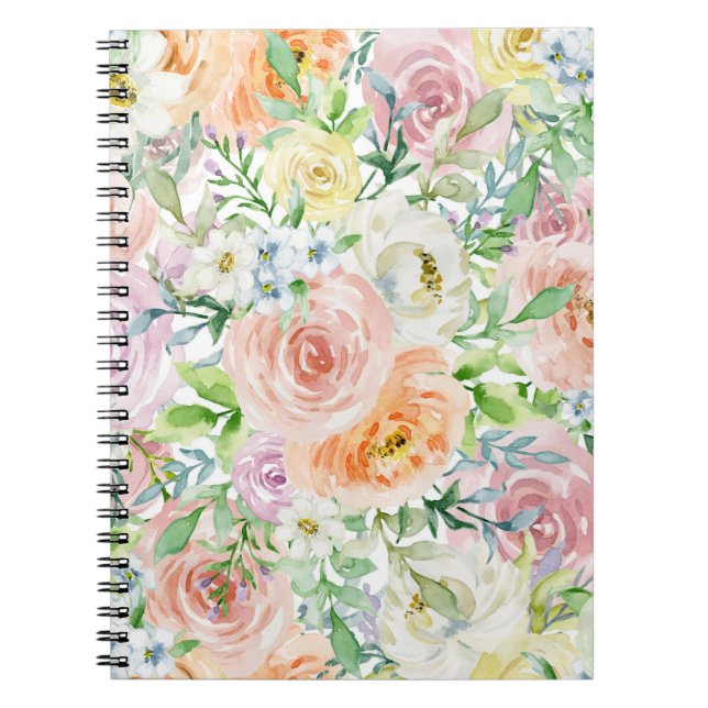 Carnet Jardin romantique Pastel (Devant)