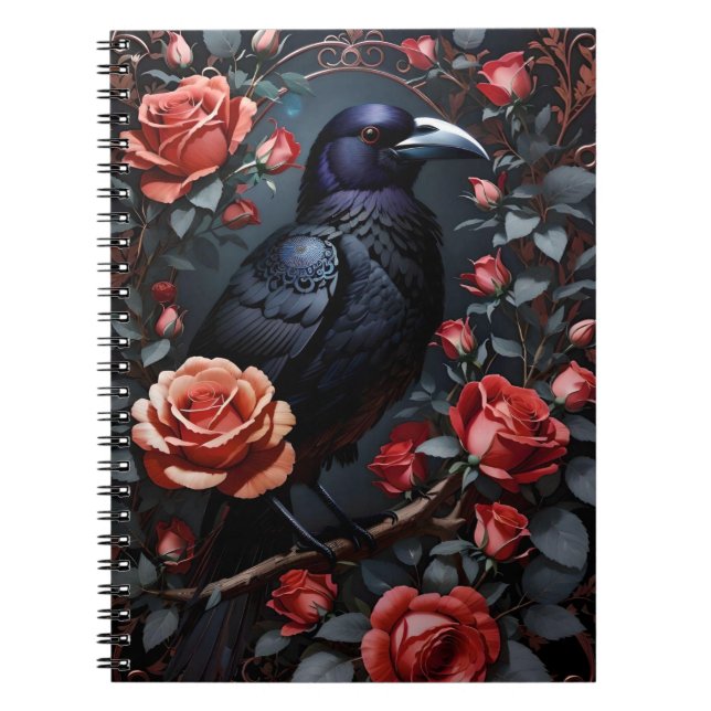 Carnet Jardin Rose du Corbeau Noir (Devant)