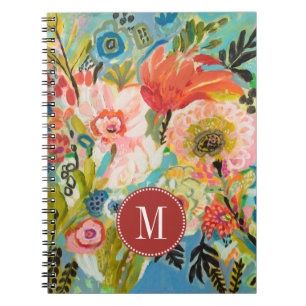 Carnet Jardin secret III floral du monogramme  