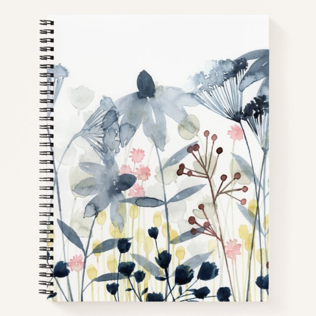 Carnet Jardins stratifiés - Fleurs aquarelles (Devant)