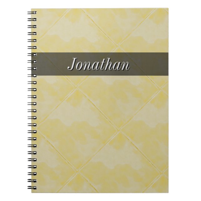 Carnet Jaune extérieur en céramique de tuile simple tout (Devant)