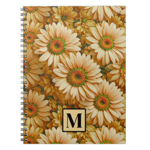 Carnet Jaune floral jaune tournesol jaunes marguerites