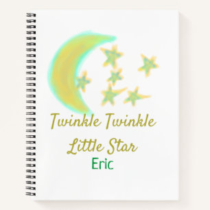 Carnet Jaune vert scintille Twinkle Little Star ajouter l