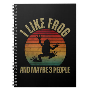 CARNET JE AIME LA GRENOUILLE ET PEUT-ÊTRE 3 PERSONNES