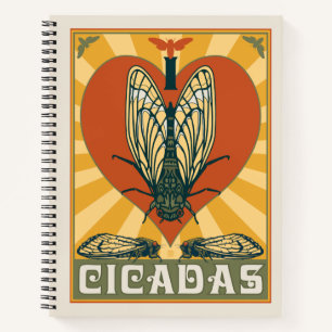 Carnet Je Coeur Cicadas