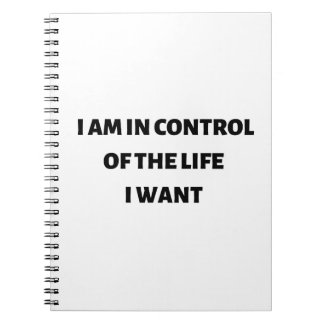 Carnet Je contrôle la vie que je veux