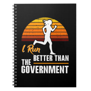 Carnet Je cours mieux que le gouvernement, coureur drôle