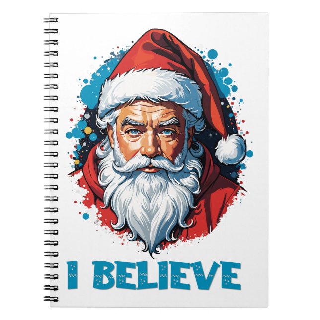Carnet Je crois en le style Graffiti du Père Noël (Devant)