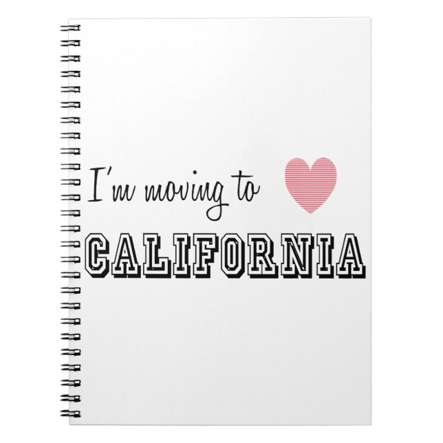 Carnet Je déménage en Californie (Devant)