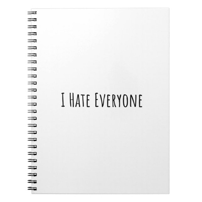 Carnet Je déteste tout le monde (Devant)