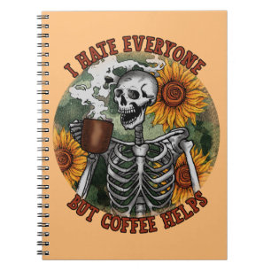 Carnet Je Déteste Tout Le Monde, Mais Le Café Aide