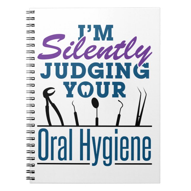 Carnet Je juge silencieusement l'hygiène buccodentaire (Devant)