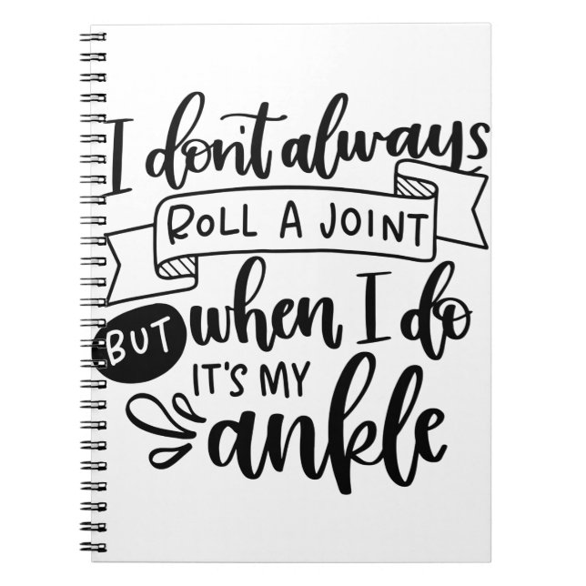 Carnet Je ne fais pas toujours rouler une joint (Devant)