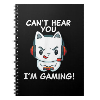 Carnet Je Ne Peux Pas T'Entendre Jouer | Cadeau Gamer Cha
