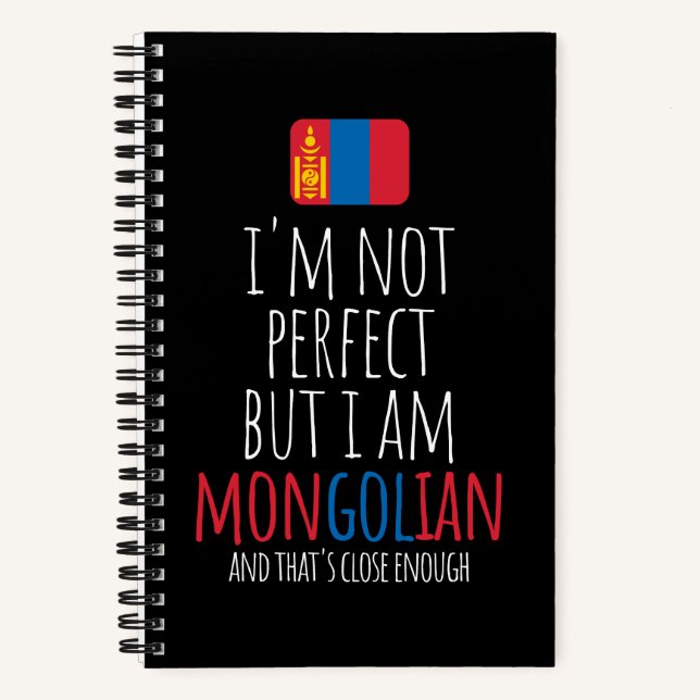 Carnet Je ne suis pas parfait, mais je suis mongole de Mo (Recto)