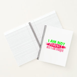 Carnet Je ne suis pas parfait Mais je suis unique