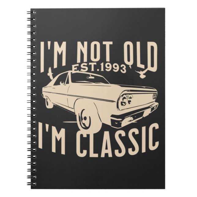 Carnet Je ne suis pas vieux Im classique moderne noir voi (Devant)