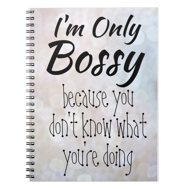 Carnet Je ne suis que Bossy Bokeh (Devant)