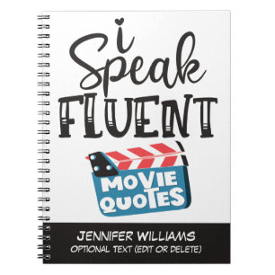 Carnet Je parle couramment les citations de film amusant