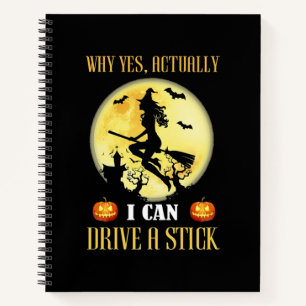 Carnet Je Peux Conduire Une Sorcière À Bâtons Halloween